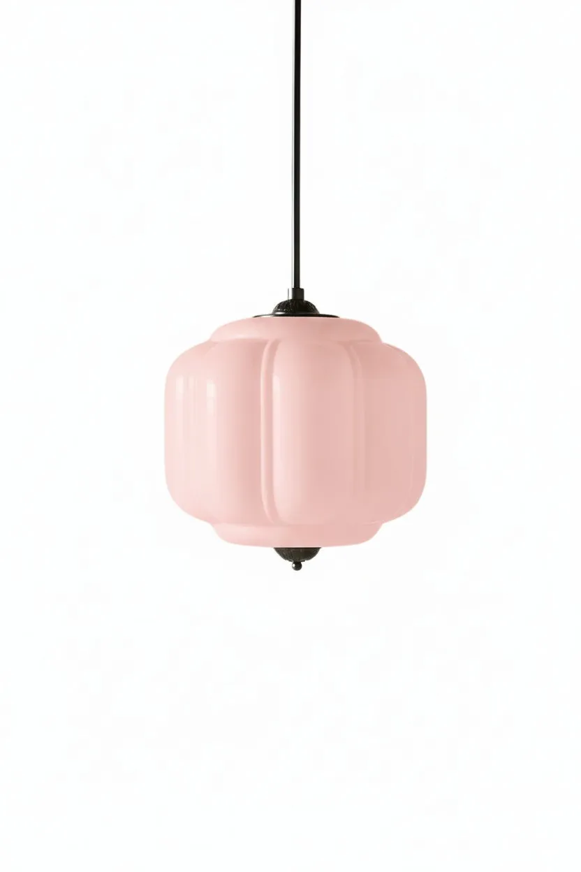 Eloise Vintage Milk Glass Pendant Light - Chic Retro Lighting for Dining Rooms S215