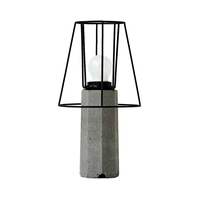 Trapezium Cement Table Lamp