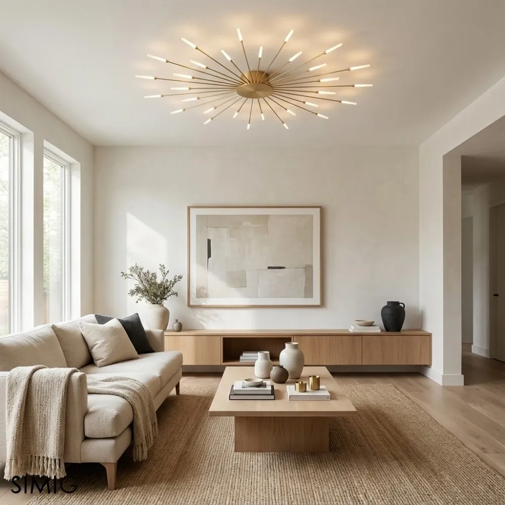 Sputnik Led Fireworks Flush Mount Ceiling Light S40