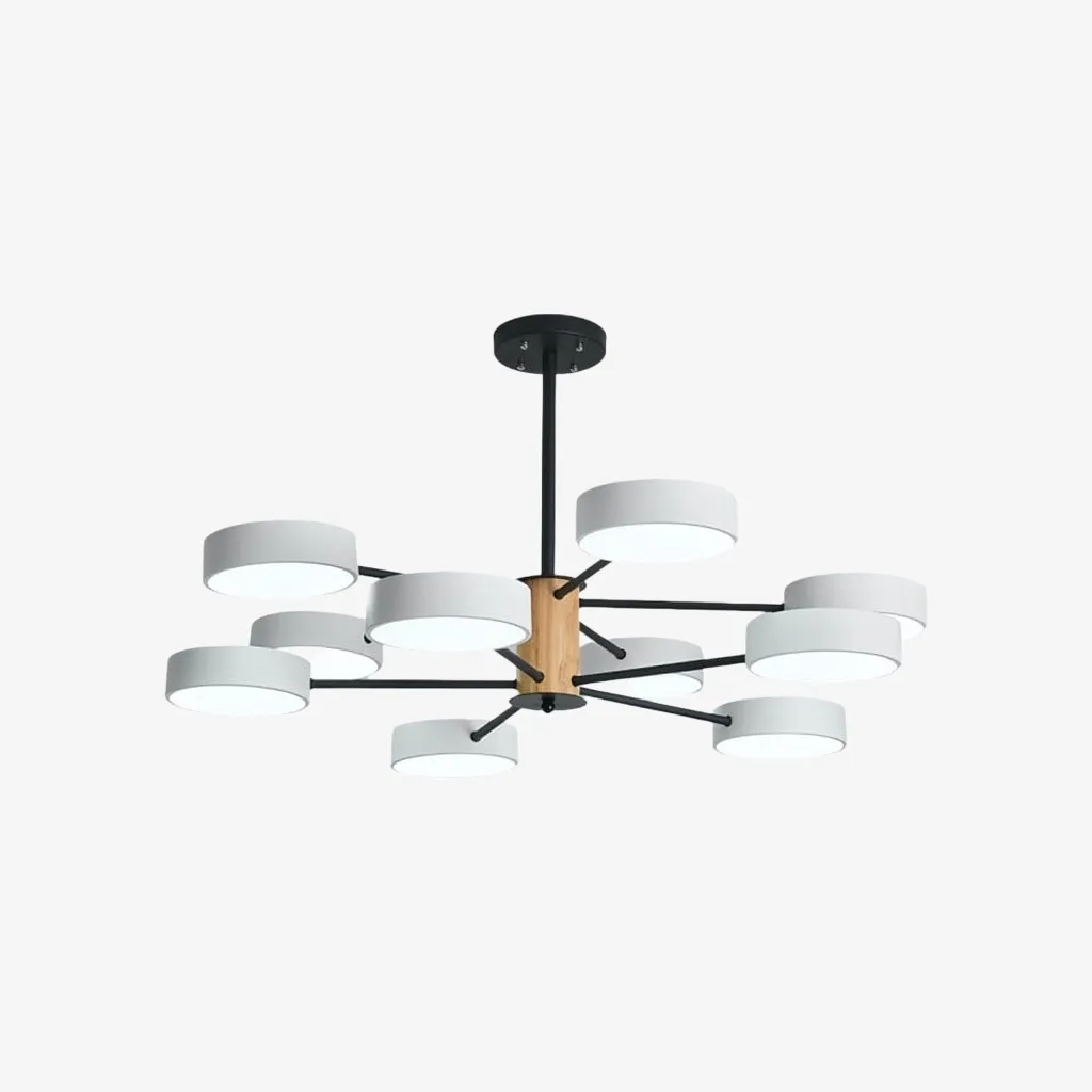 Modern Branch Design Chandelier - Wooden Sputnik LED Light for Dining Room S387