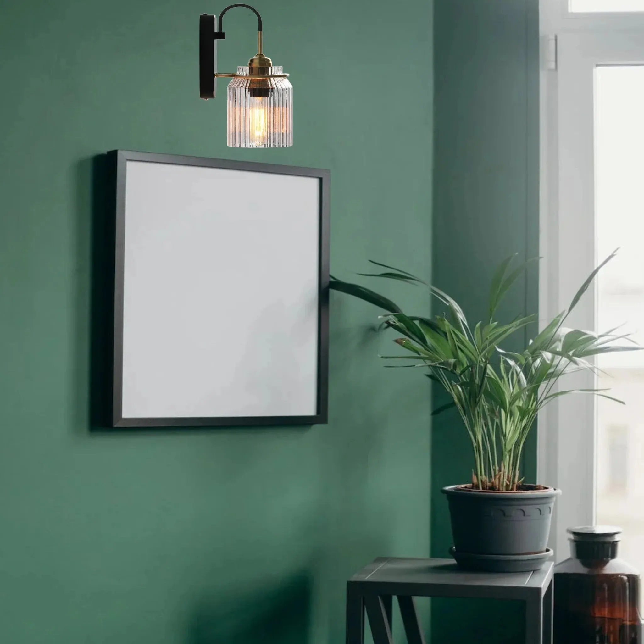 Nordic Columnar Glass Mirror Front Wall Lamp M28