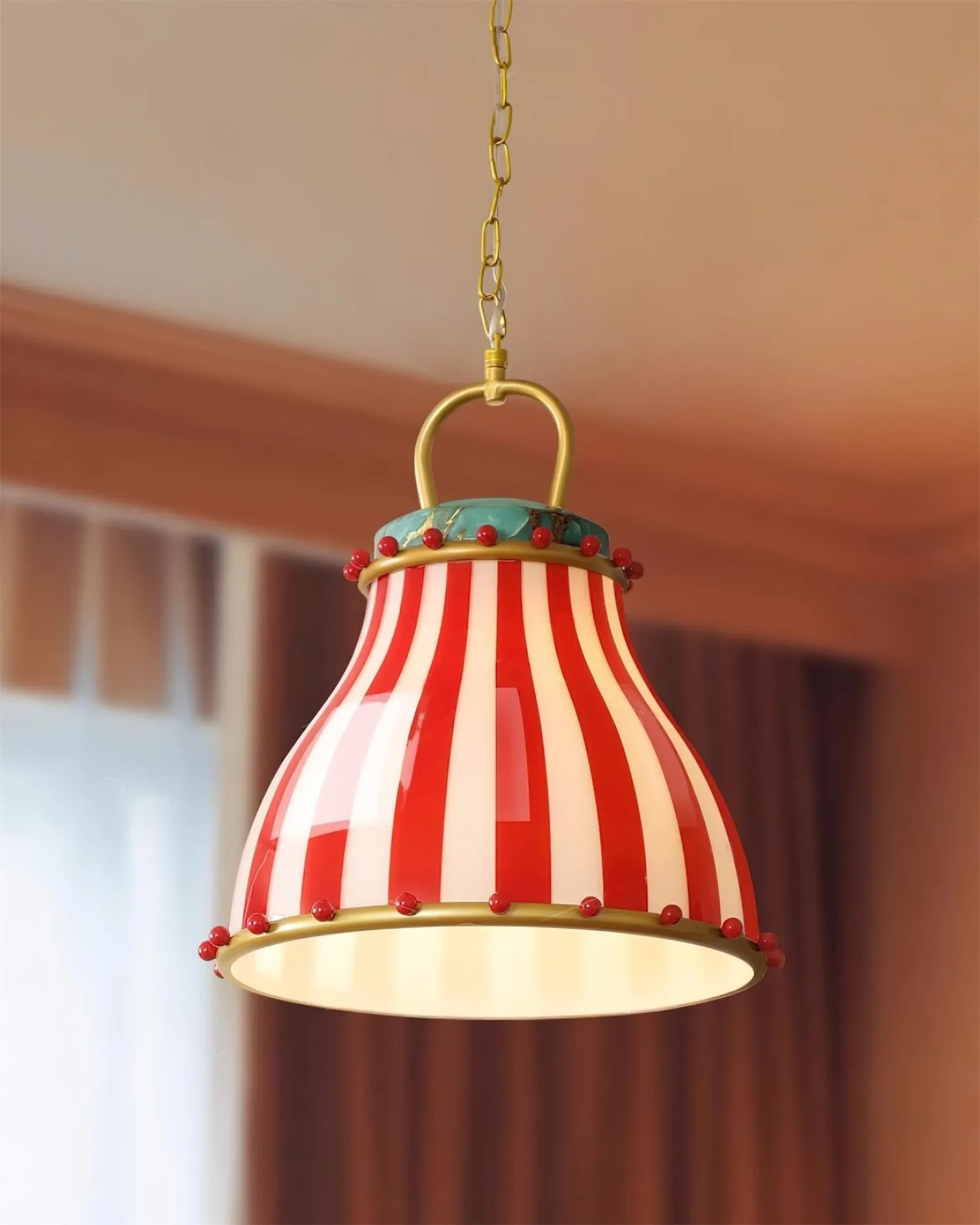 Festilo Circus Striped Glass Pendant for Dining & Living Spaces M66