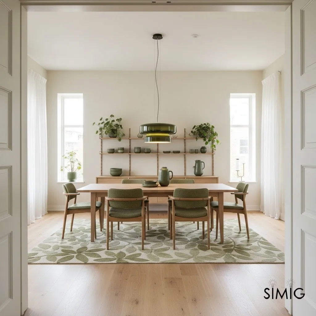 Minimalist Pendant Light - Bohemian Glass and Metal for Dining Room M388