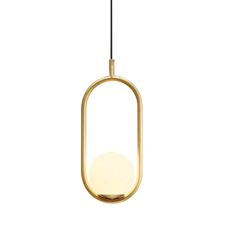 Halozen Pendant Lamp - Elegant Metal and Glass Pendant for Living Room