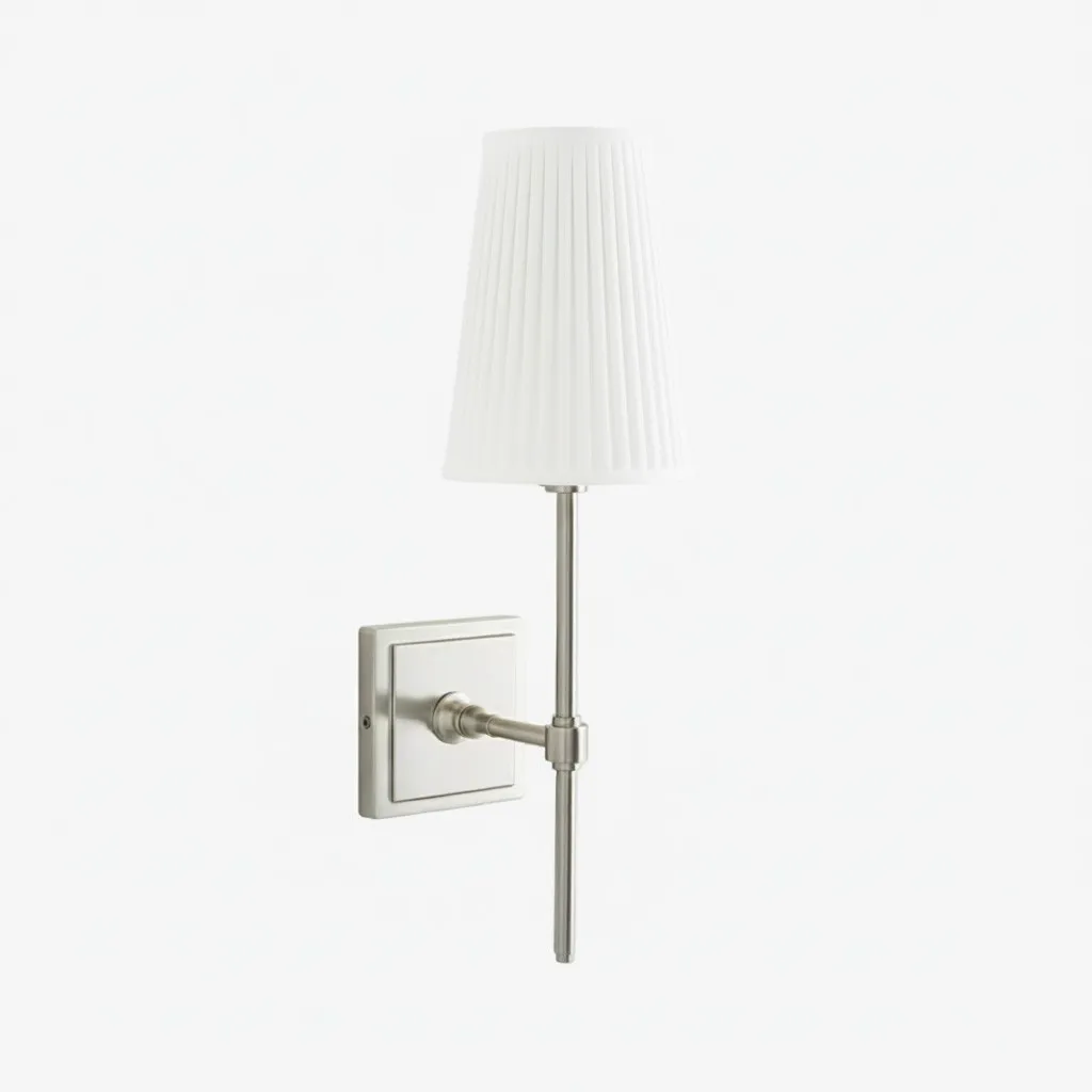 Derlina Stylish Retro Wall Lamp with White Linen Shades – Modern Industrial Design for Any Room T273