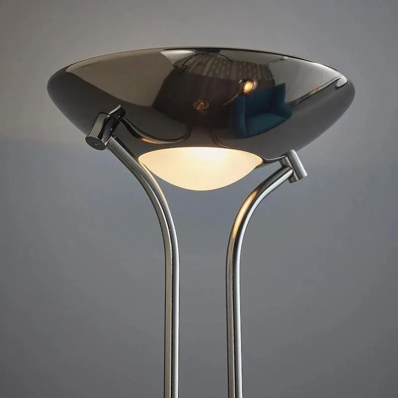 Linexis Art Deco Metal & Opal Glass Floor Lamp - Dual-Light Design for Modern Interiors T942