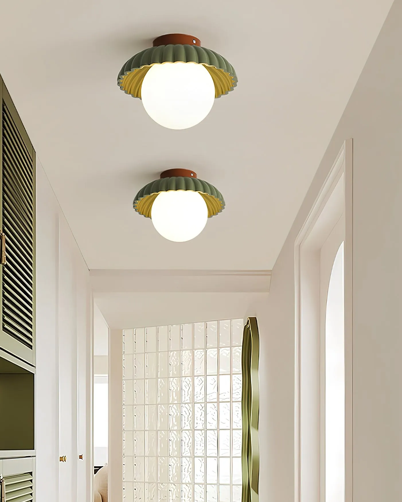 Alien Cream Glass Ceiling Light - Modern Nordic Ceiling Fixture M77