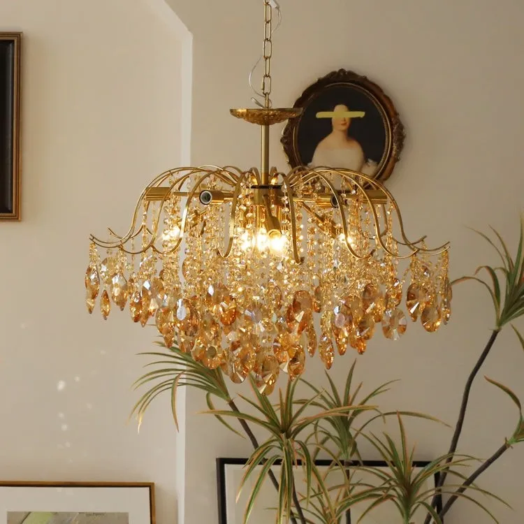 Vintage Sumptuous Teardrop Crystal Chandelier T258
