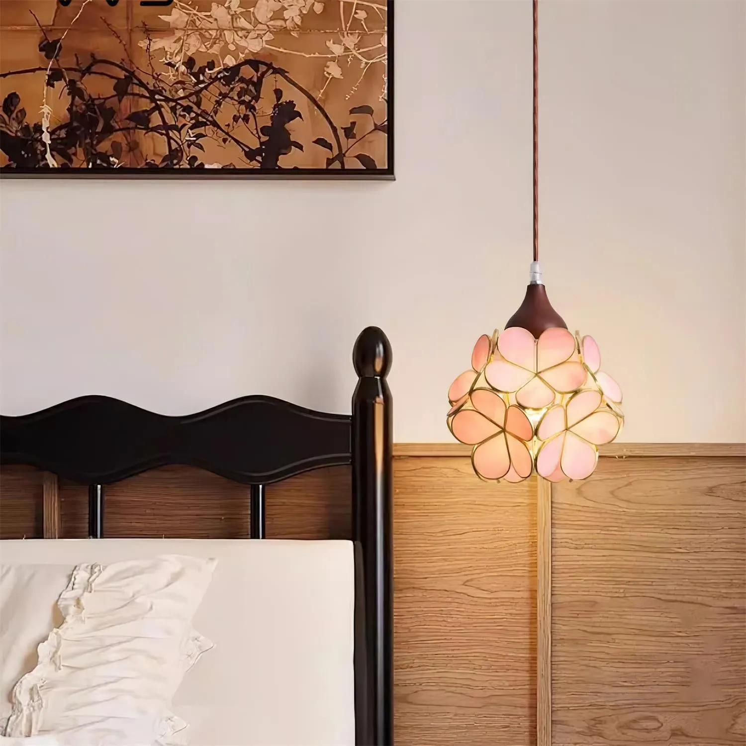 French Creative Pastoral Style Flower Pendant Light M136