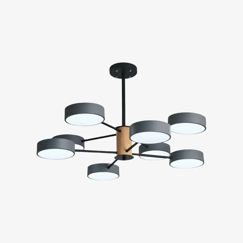Modern Branch Design Chandelier - Wooden Sputnik LED Light for Dining Room S387