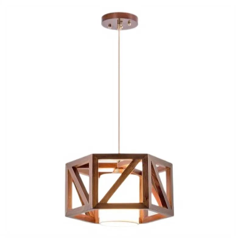 Lantern Wooden Pendant Light