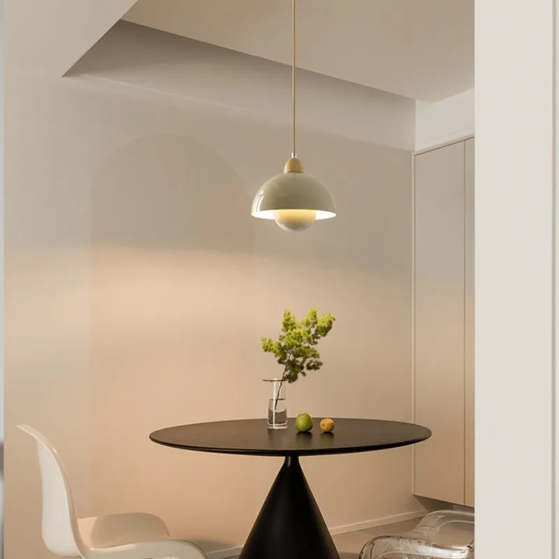 Macaron Flower Wooden & Metal Pendant Light S182
