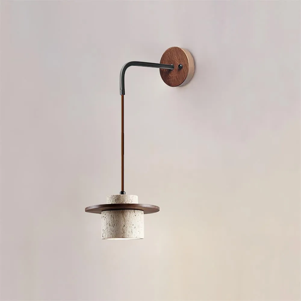 Retro Wabi Sabi Textured Travertine Wall Lamp G12