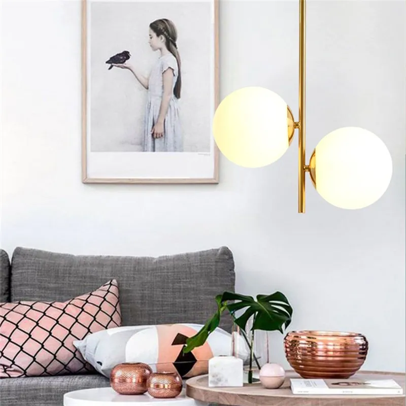 Opal Glass Ball Pendant Light