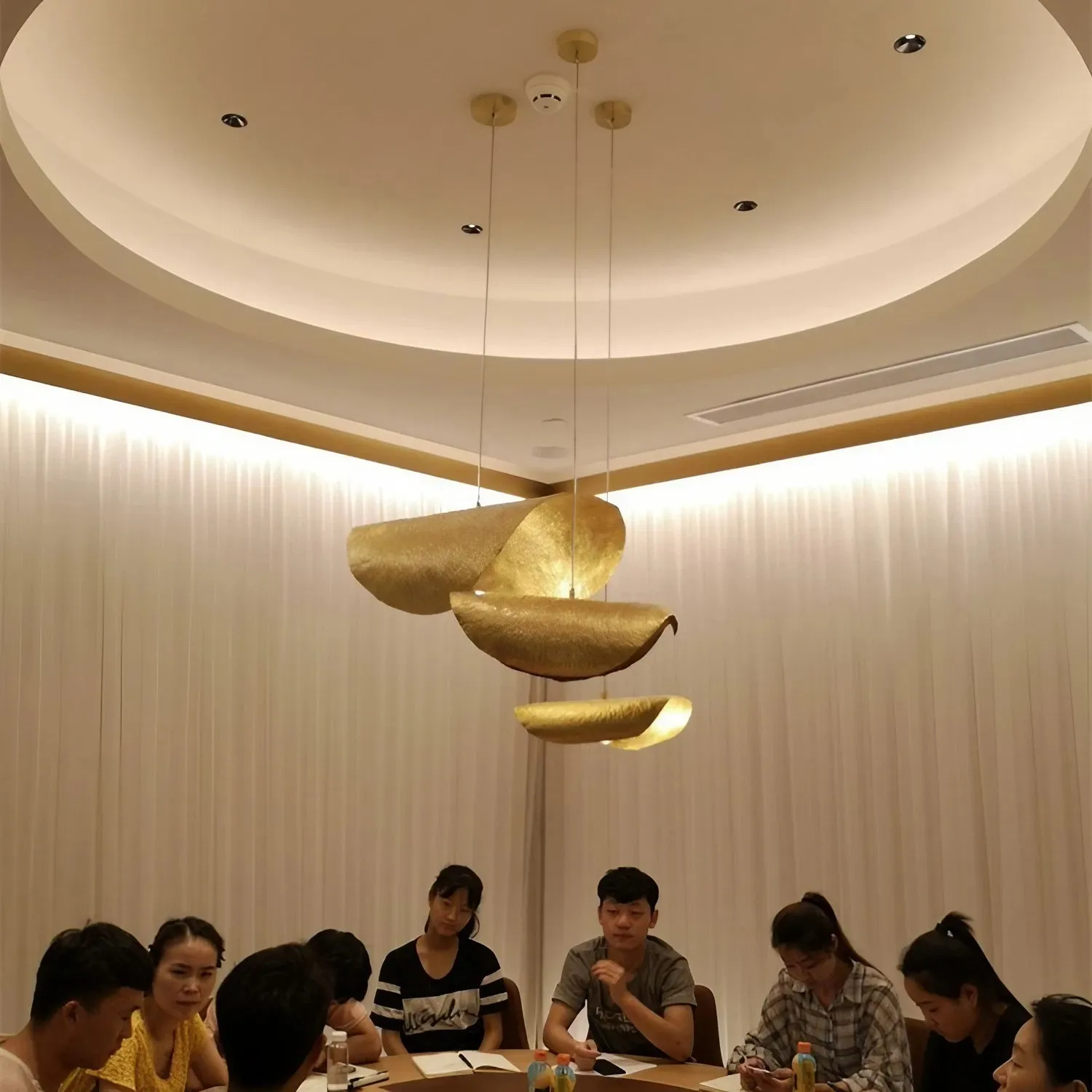 Vintage Lotus Leaf Pendant Light For Living Room S64