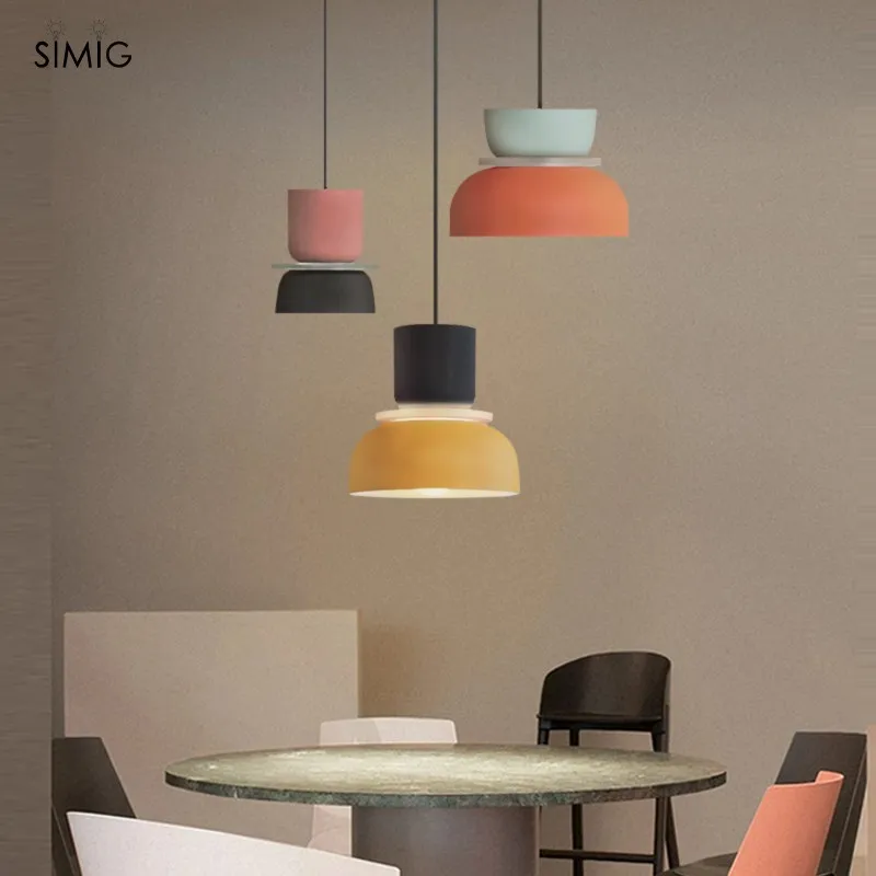 MACRI Color Block Nordic Pendant Light for Living Room