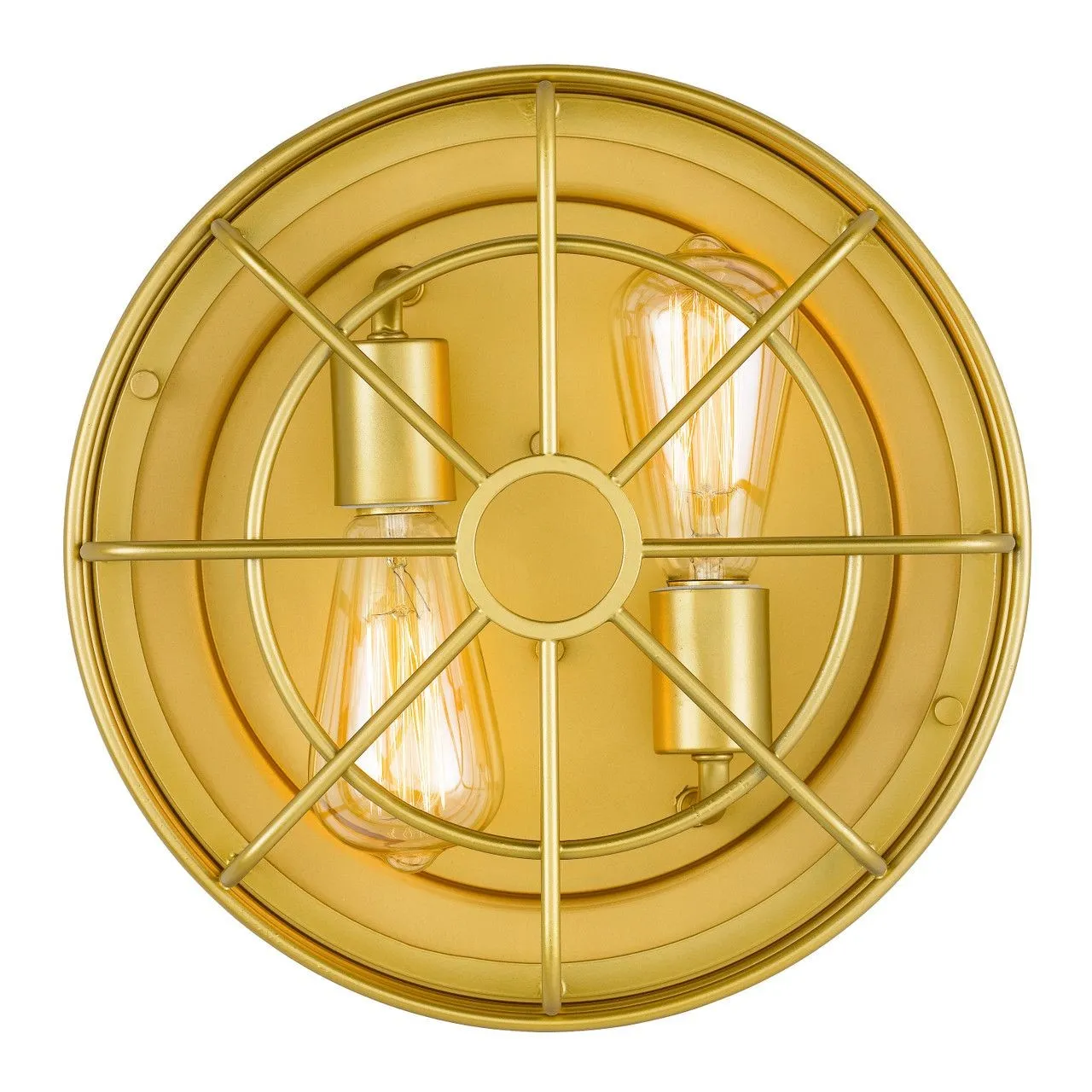 Industrial Flush Mount Metal Cage Round Ceiling Light S146