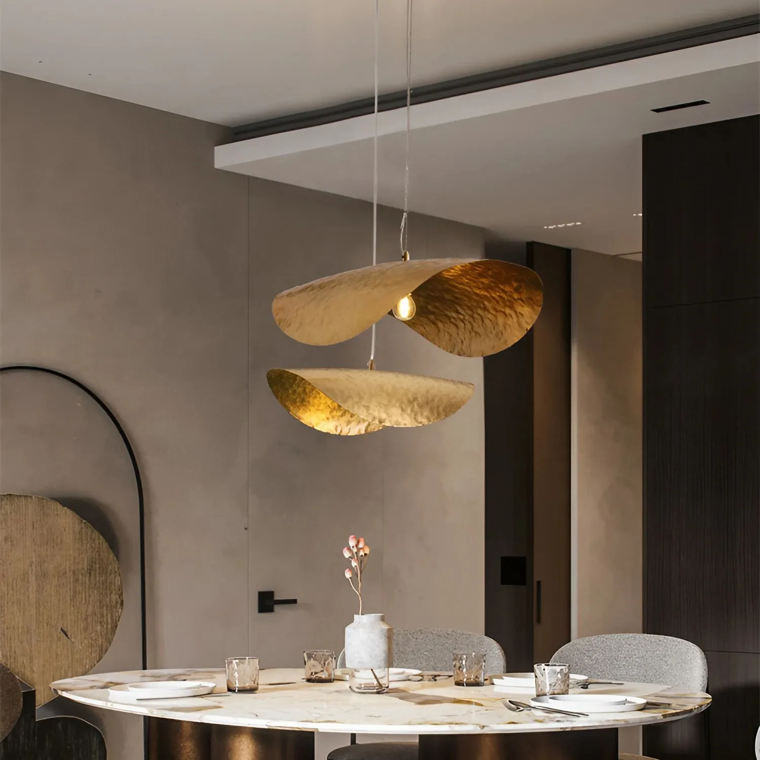 Vintage Lotus Leaf Pendant Light For Living Room S64