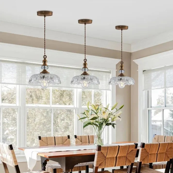 Mid Century Mini Kitchen Island Glass Pendant Light G38