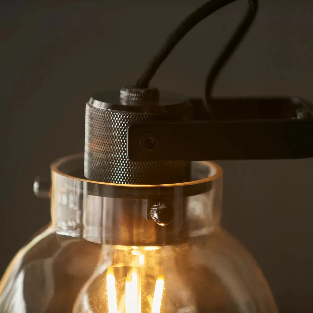 Readium Adjustable Table Lamp - Industrial Metal and Dome Glass for Bedroom and Study T871