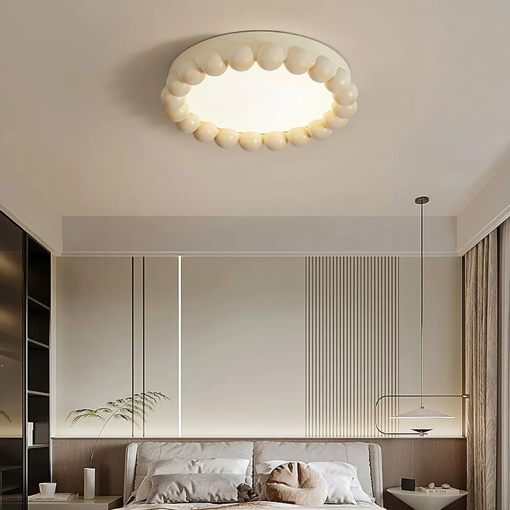 Sleek Flush Resin Ceiling Lamp — Comfortable Ambient Light S218