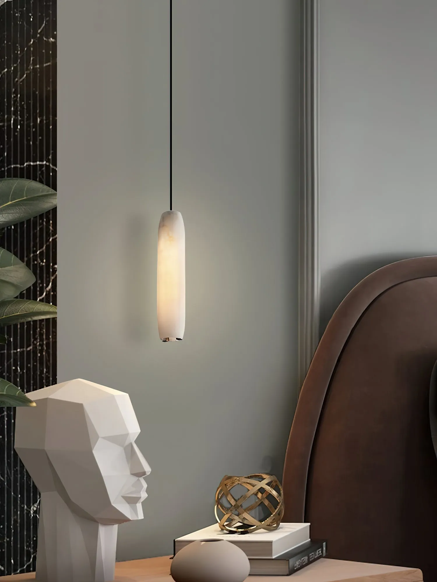 Alabaster Flute Pendant Light T1660
