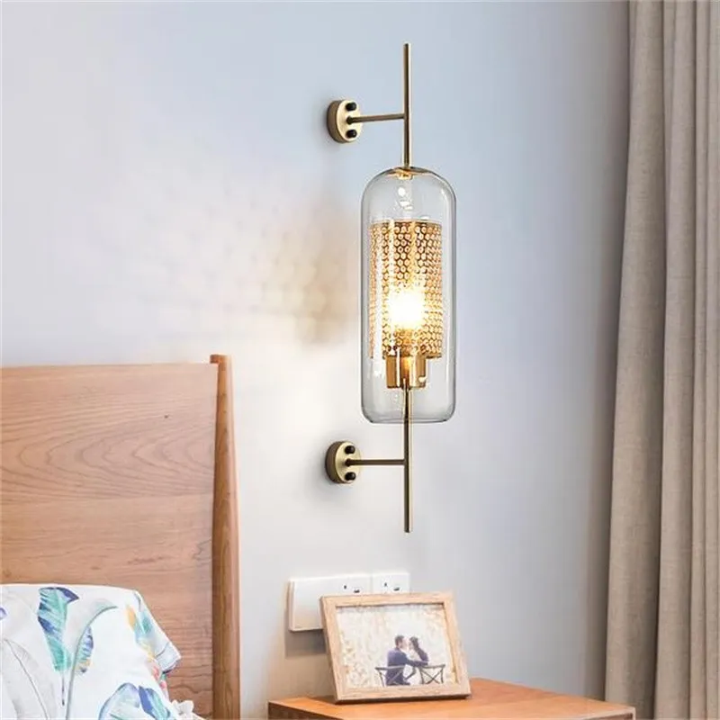 Vintage Modern Chiswick Glass Wall Lights for Bedside Living Room