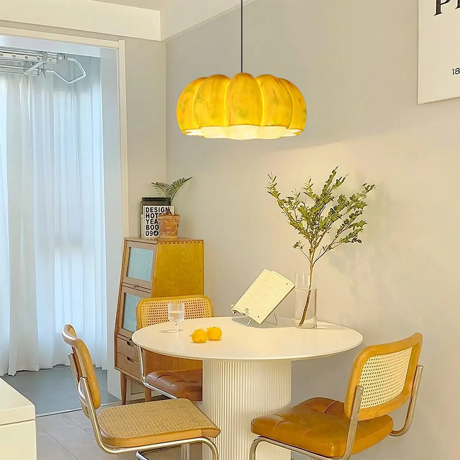 Nordic Rustic Pumpkin Pendant Light S04