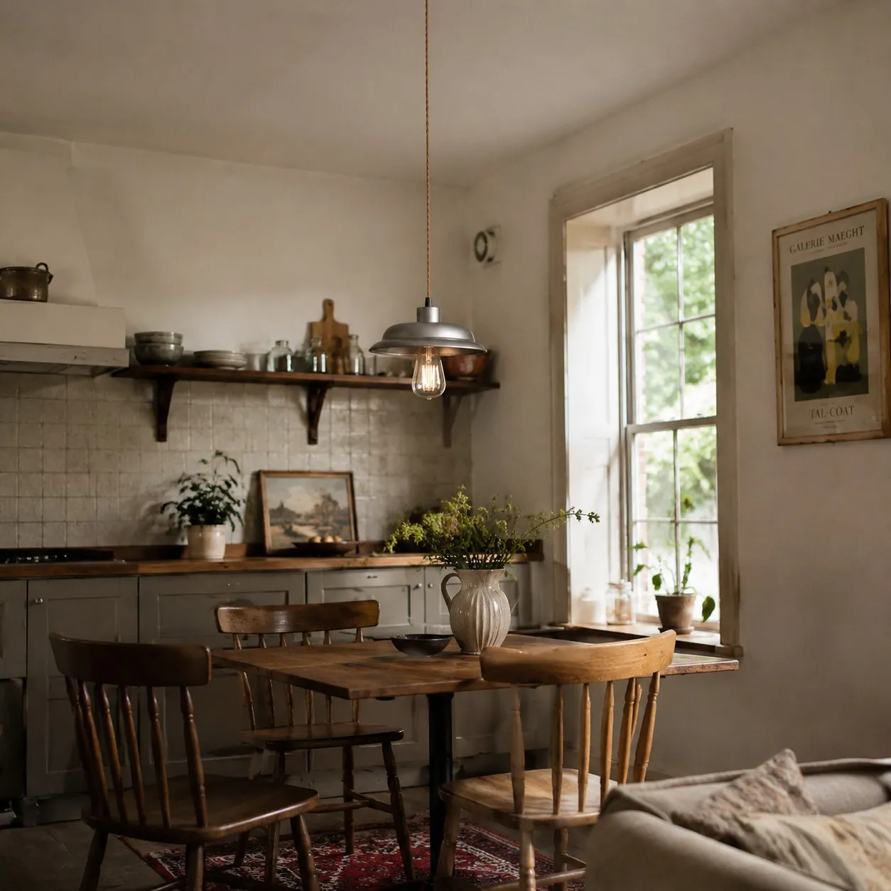 Warm interior pendant scene