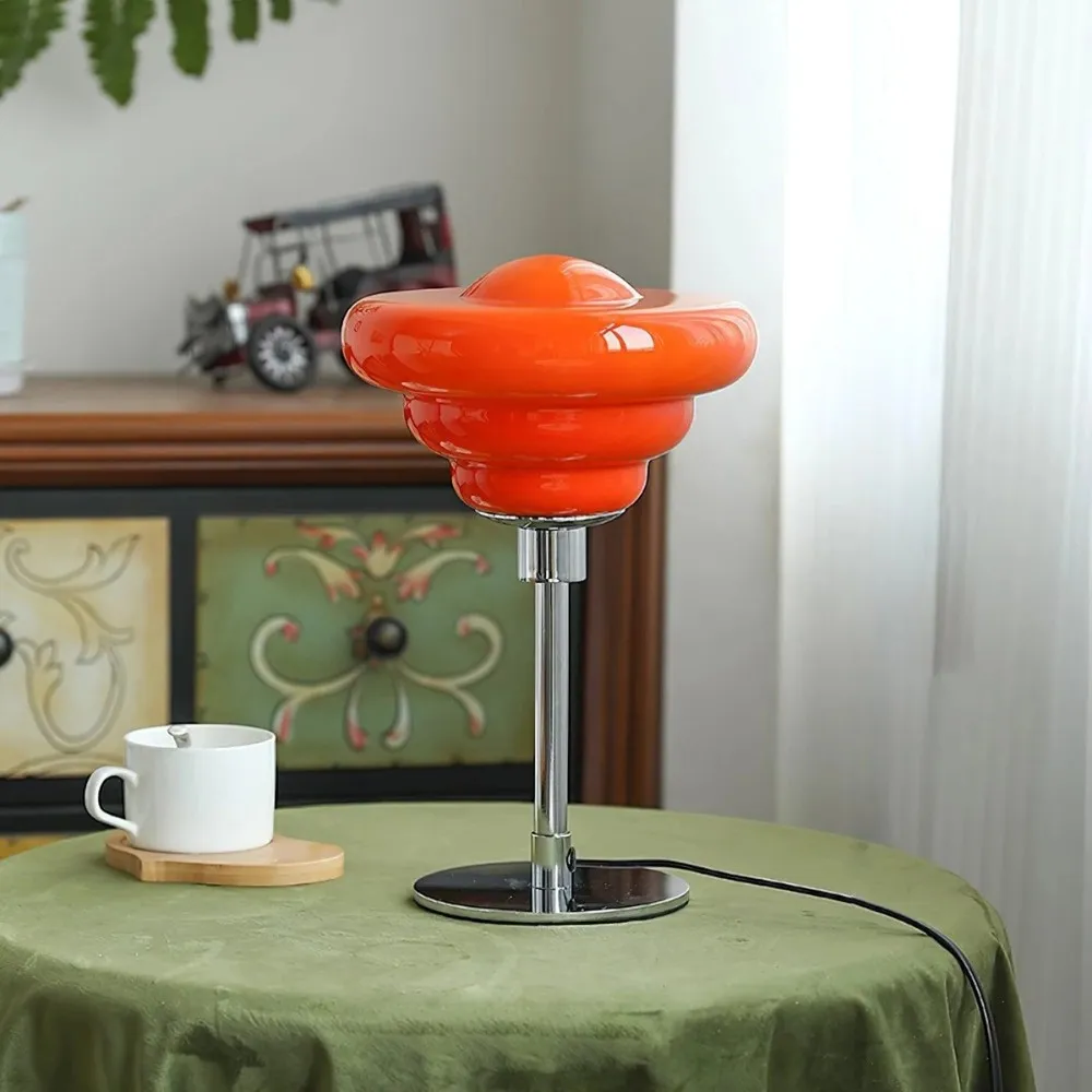 Modern Table Lamp Featuring Textured Glass Shade S247
