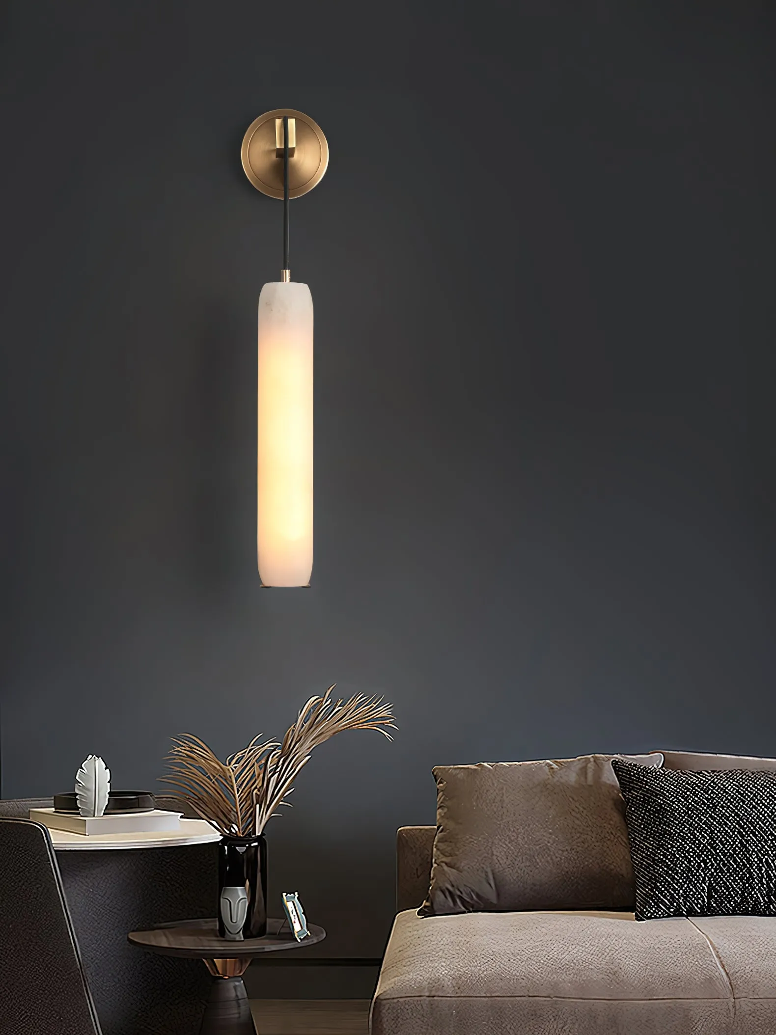 Alabaster Flute Wall Lamp T1661
