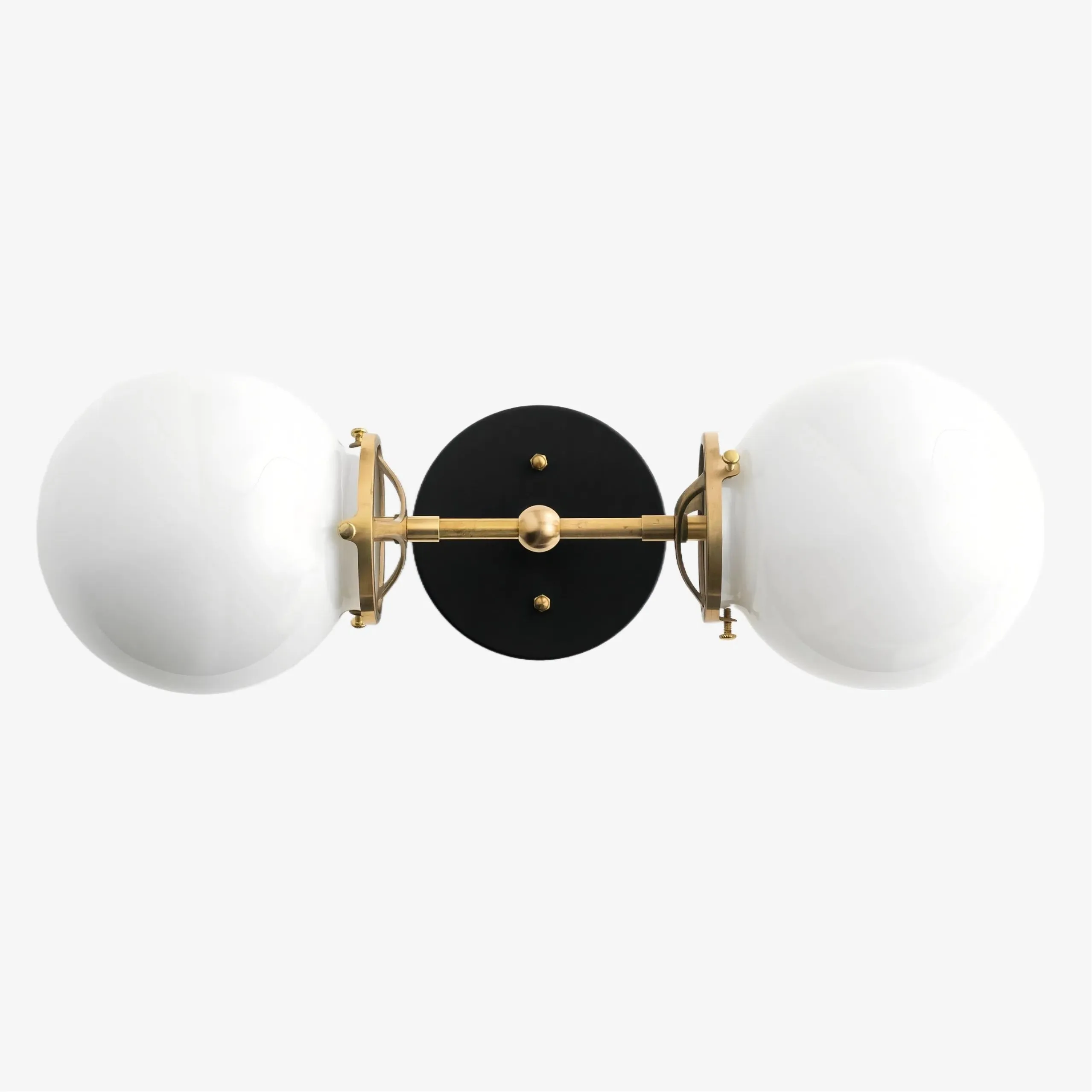 Lumio Globe Art Deco Vanity Light -  Opal Globe Bathroom Sconce T320