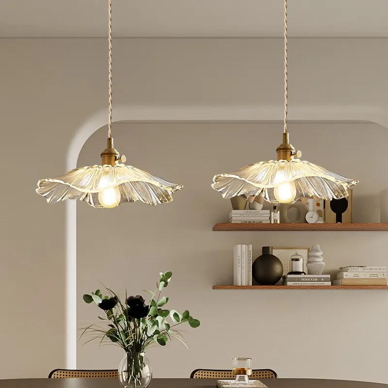 Tiffany Lotus Glass Pendant Light for Living Room S08