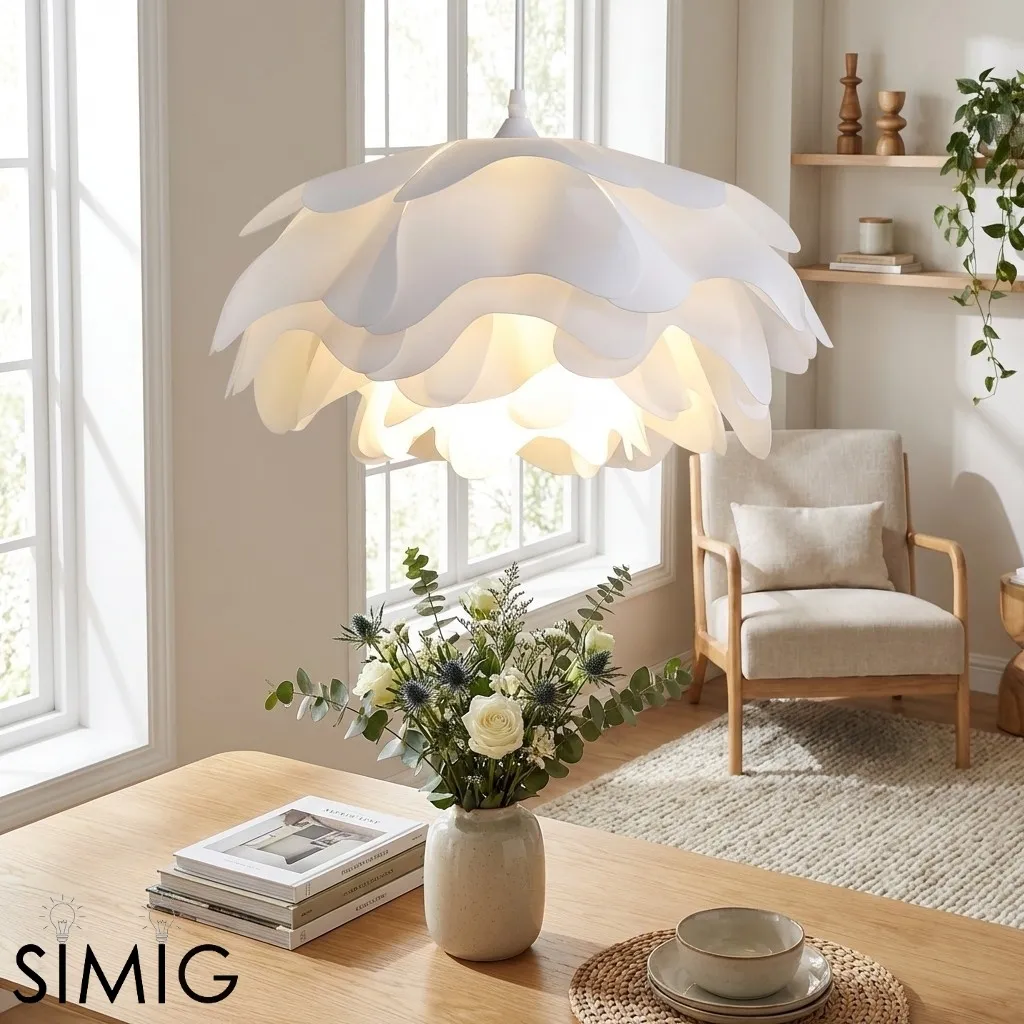 Layered Petal Pendant Light - Modern Acrylic for Bedroom S399