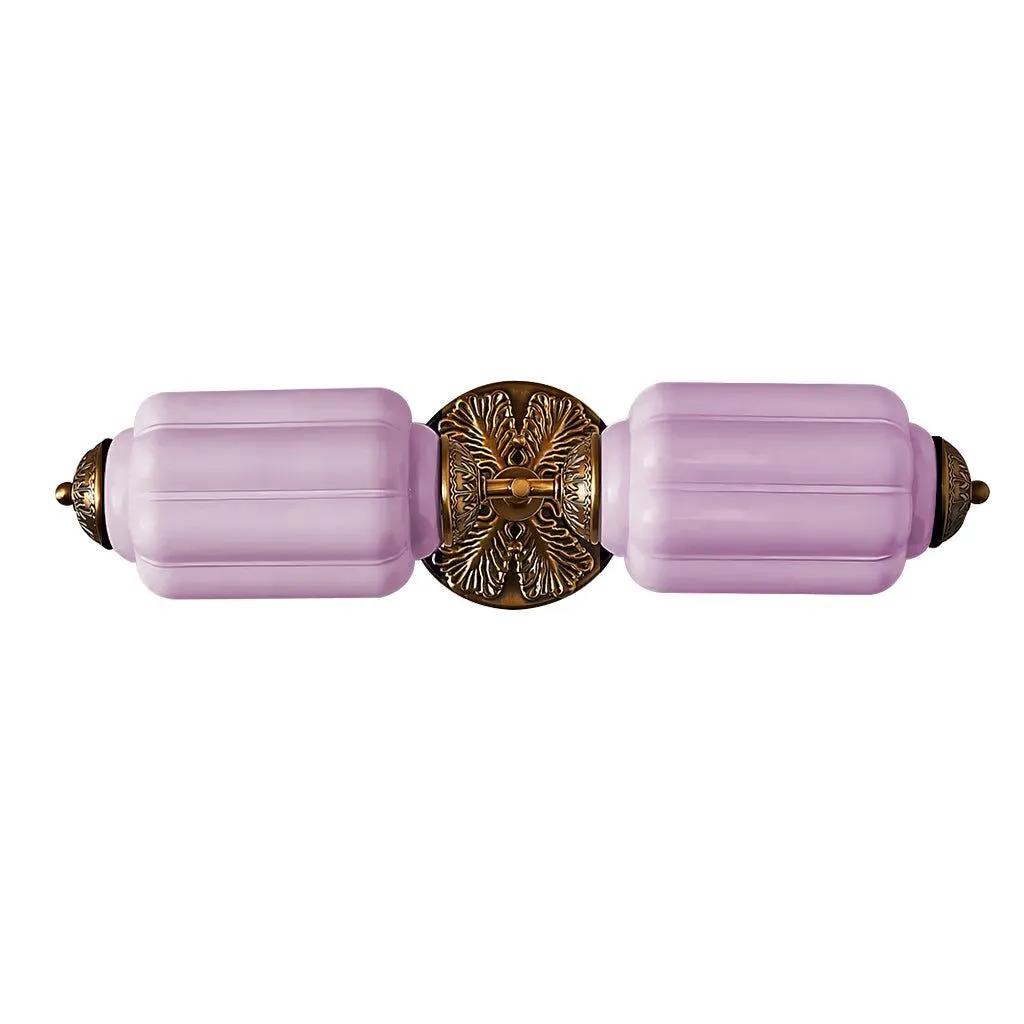 Eloise Vintage Glass Sconce - Brass Wall Light for Living Room and Bedroom G51