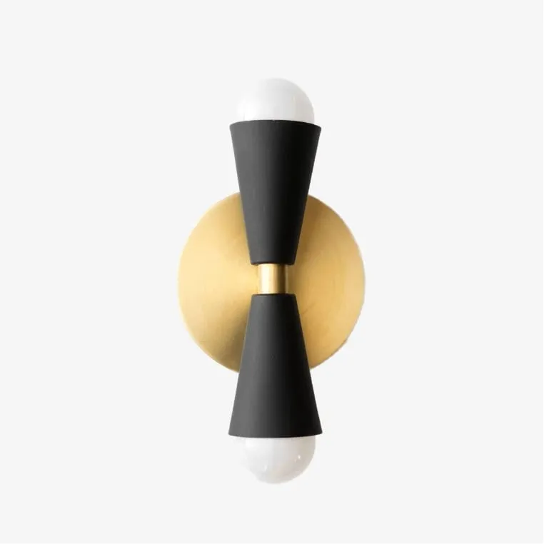 Pyralis  Cone Shade  Double Wall Light - Contemporary Living Room Glow T334