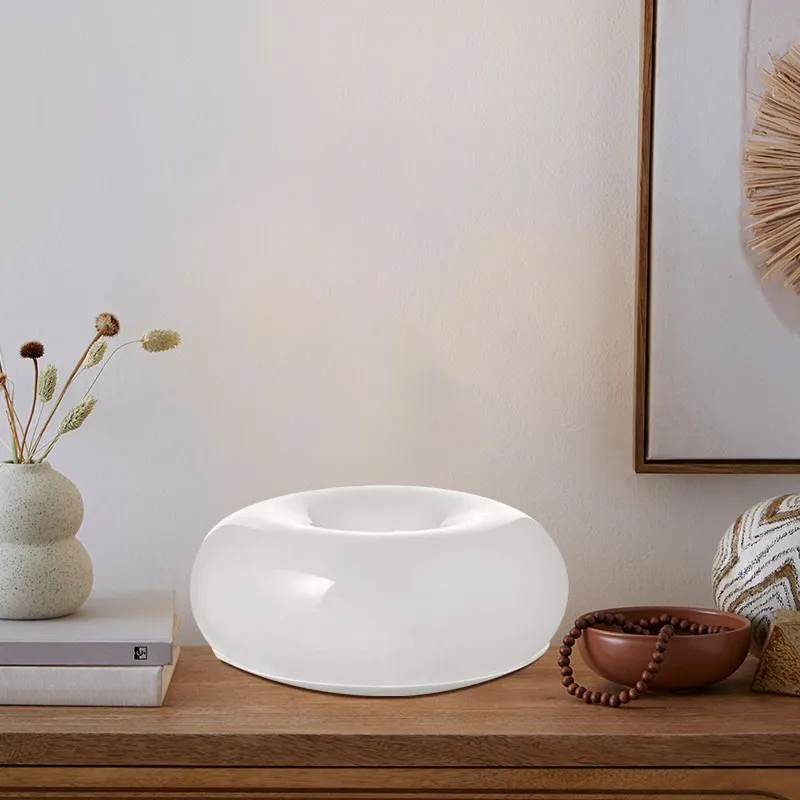Glass Donut Table Wall Lamp - Bauhaus Style Accent Light Fixture S77
