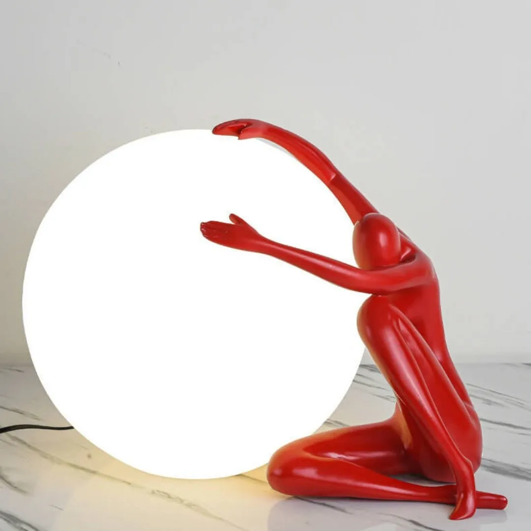 Humanoid Ball Holding Table Lamp M583