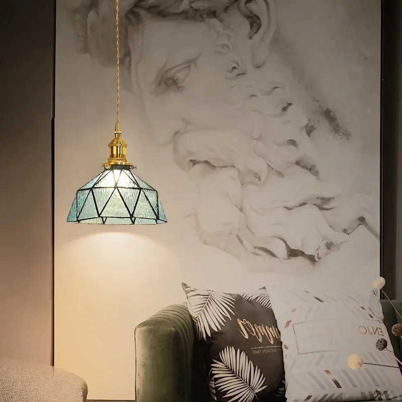 Retro Glass Bowl Pendant Lamp