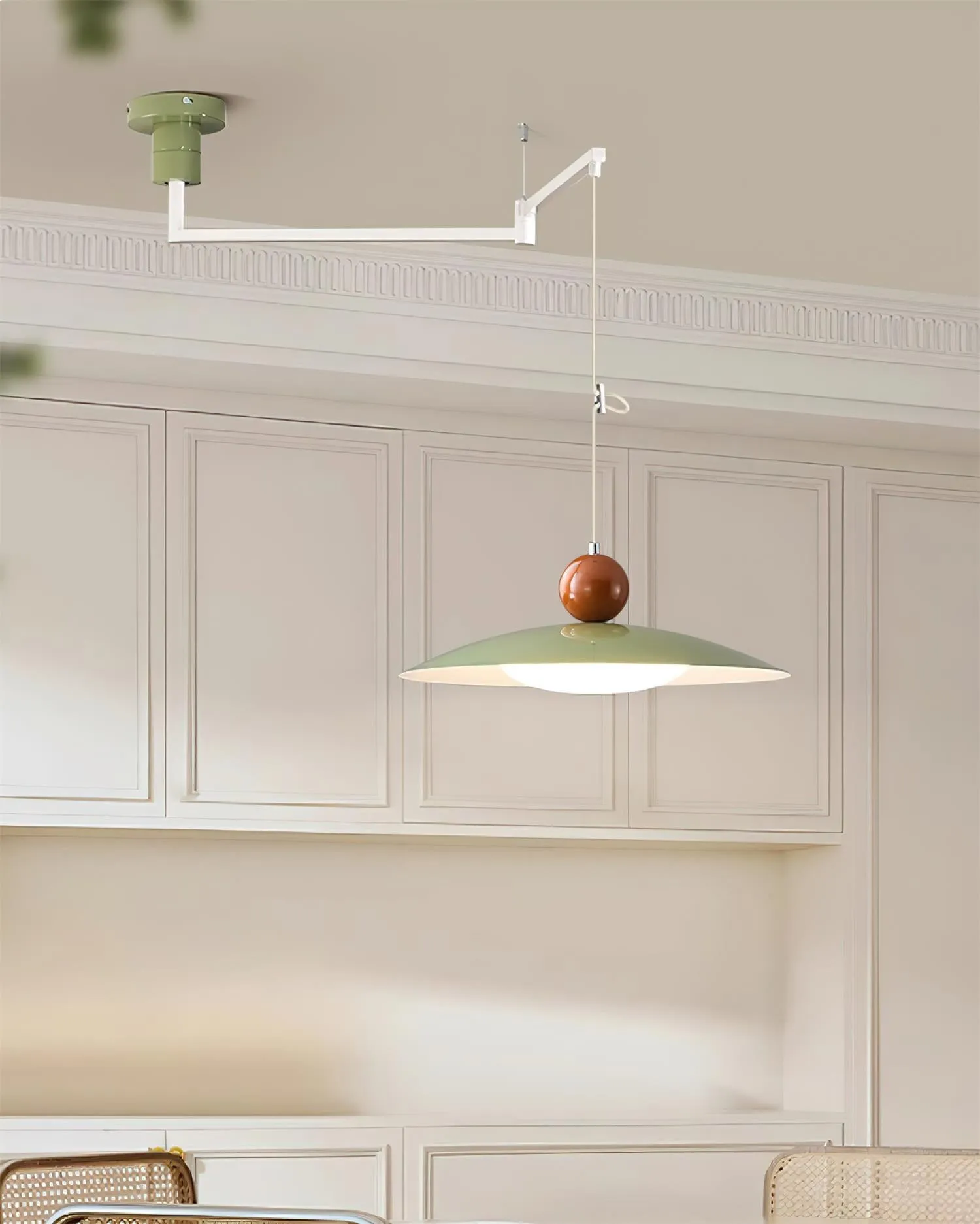 Nordic Flying Saucer Swing Arm Movable Pendant Light M111