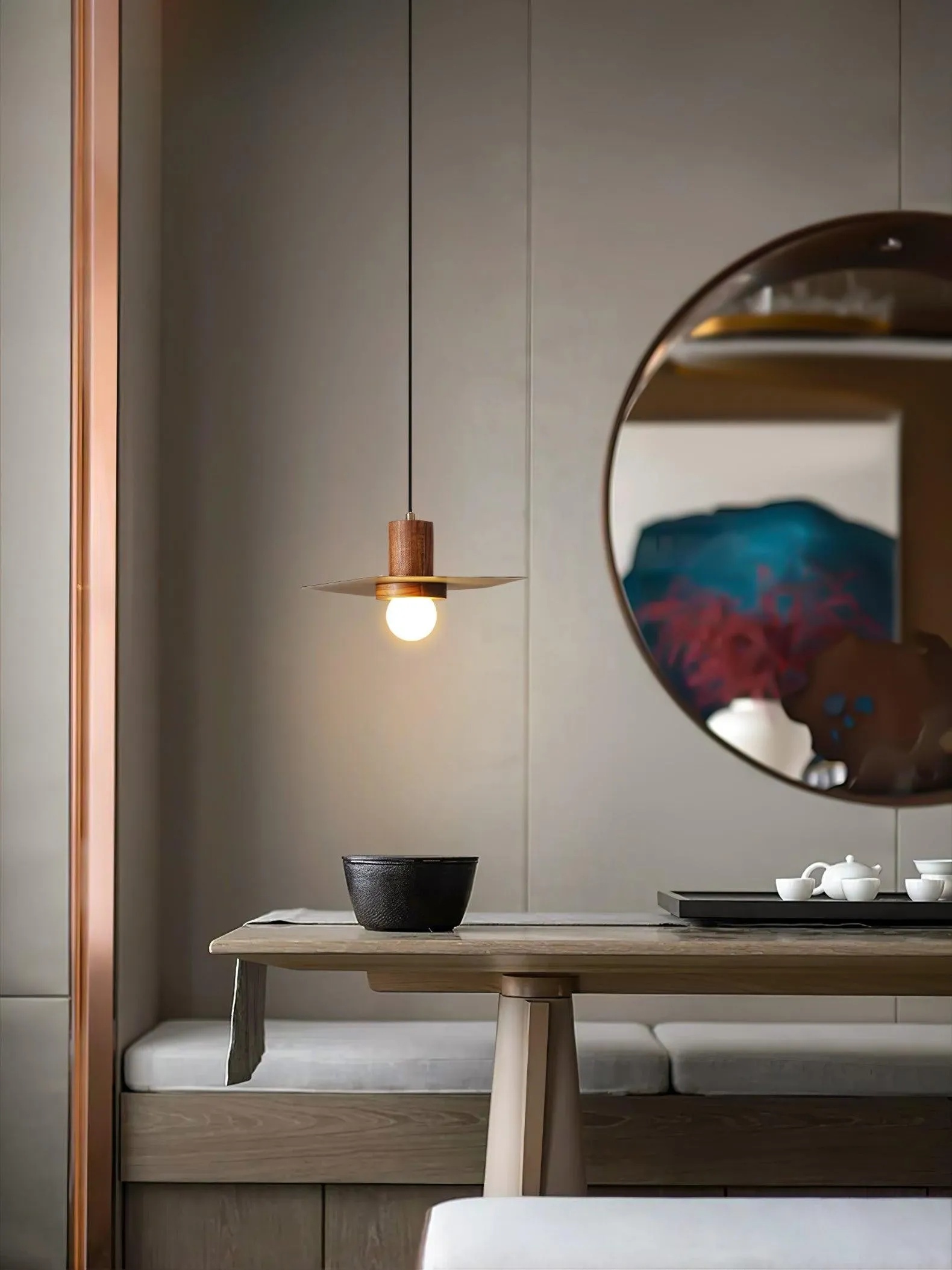 Walnut Copper Jupiter Pendant Lamp G20