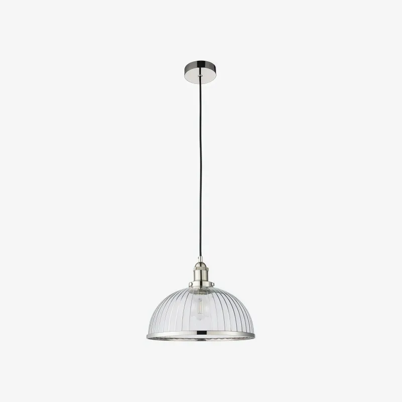Novera Ribbed Glass Stylish Modern Pendant Lamp for Bedroom and Dining Area T976