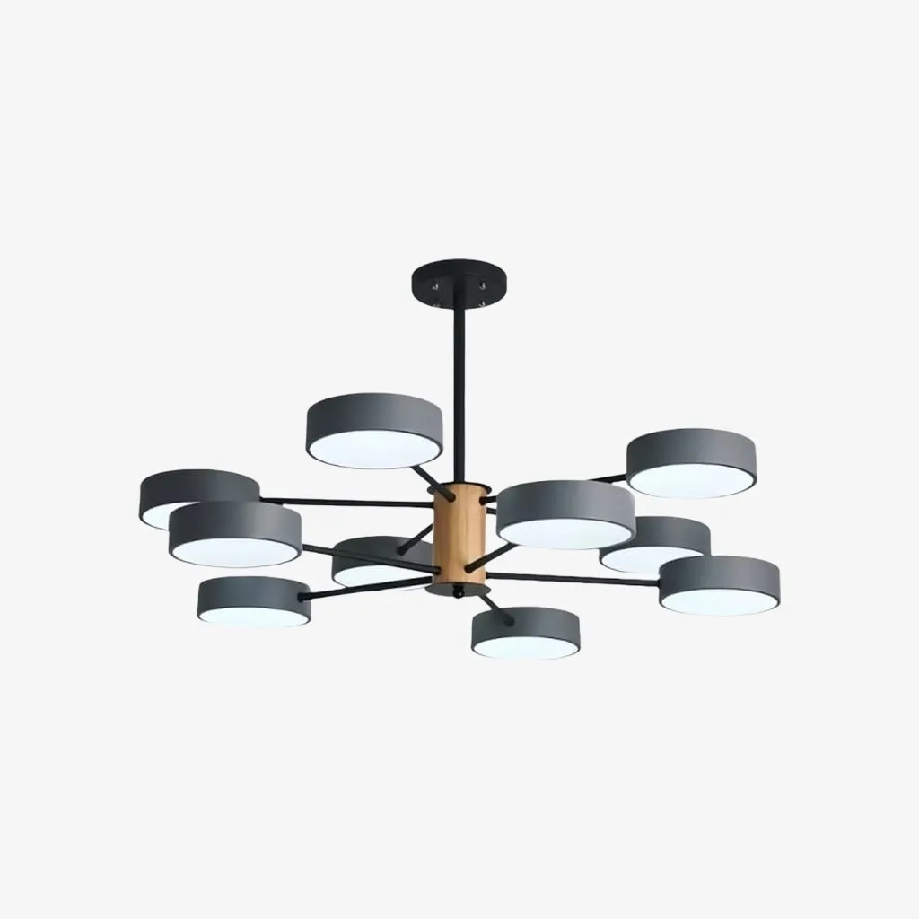 Modern Branch Design Chandelier - Wooden Sputnik LED Light for Dining Room S387