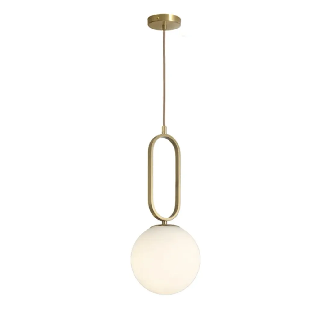 Large Minimalist Oval Ring Pendant Light