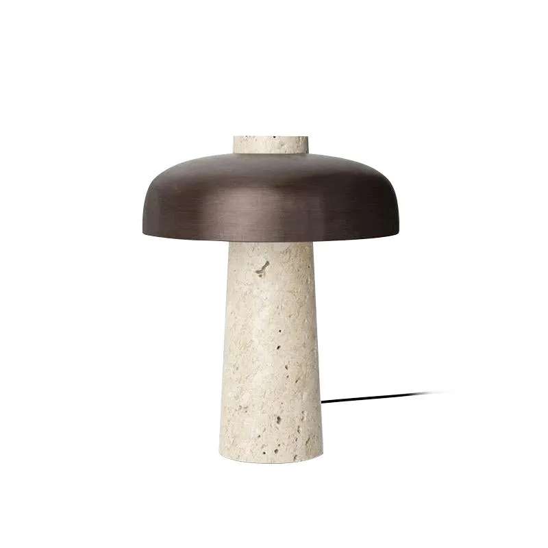 Mushroom Table Lamp - Modern Travertine for Bedroom M503