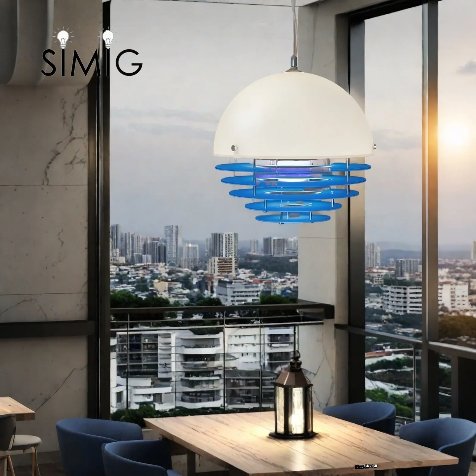 Bauhaus Sunset Pendant Lamp - Warm Ambient Lighting for Living Room S213