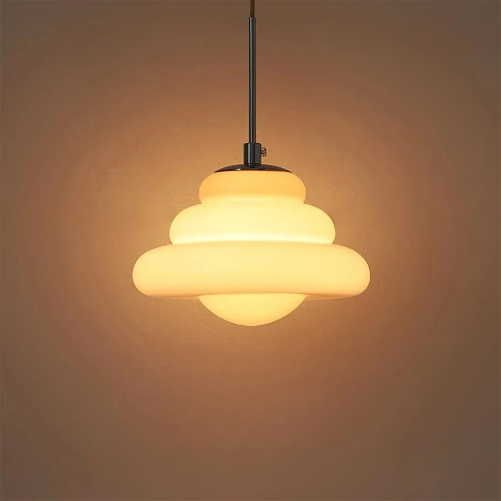 Tiered Pendant Lamp - Modern Glass and Metal for Dining Room S245