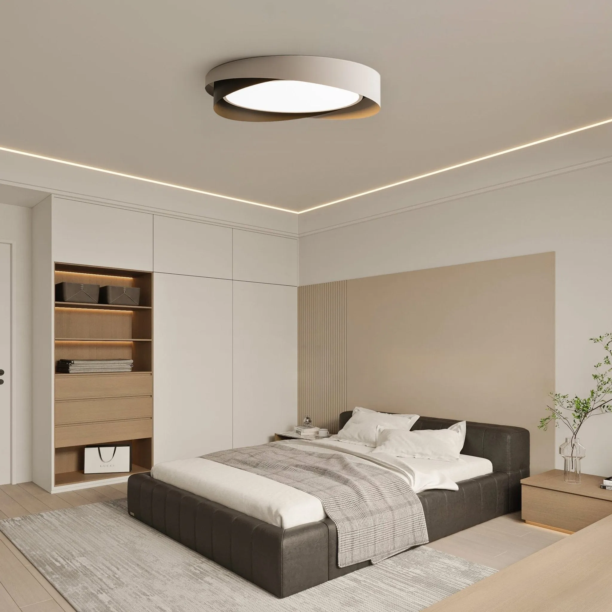 Nordic Style Modern Minimalist Wave Pattern Ceiling Lamp M424