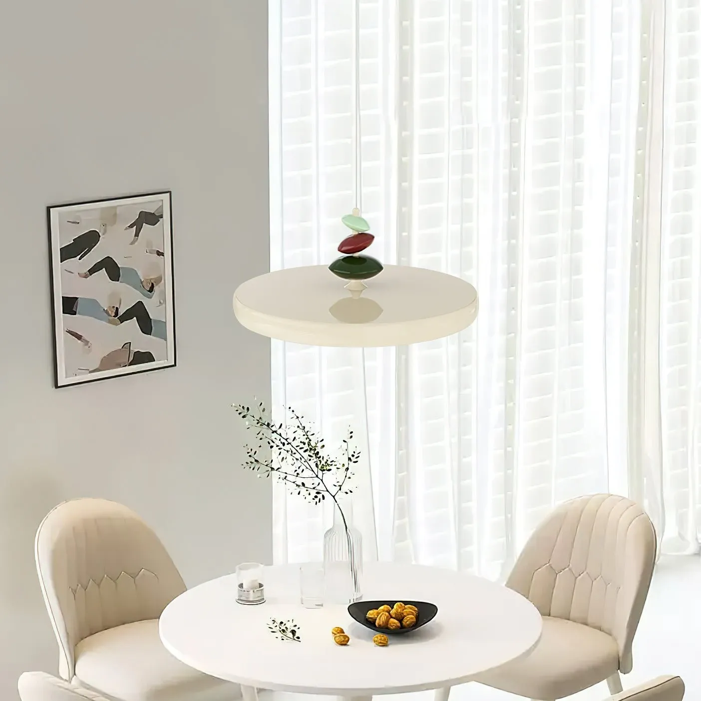 Swing Arm Stone Pendant Light M406