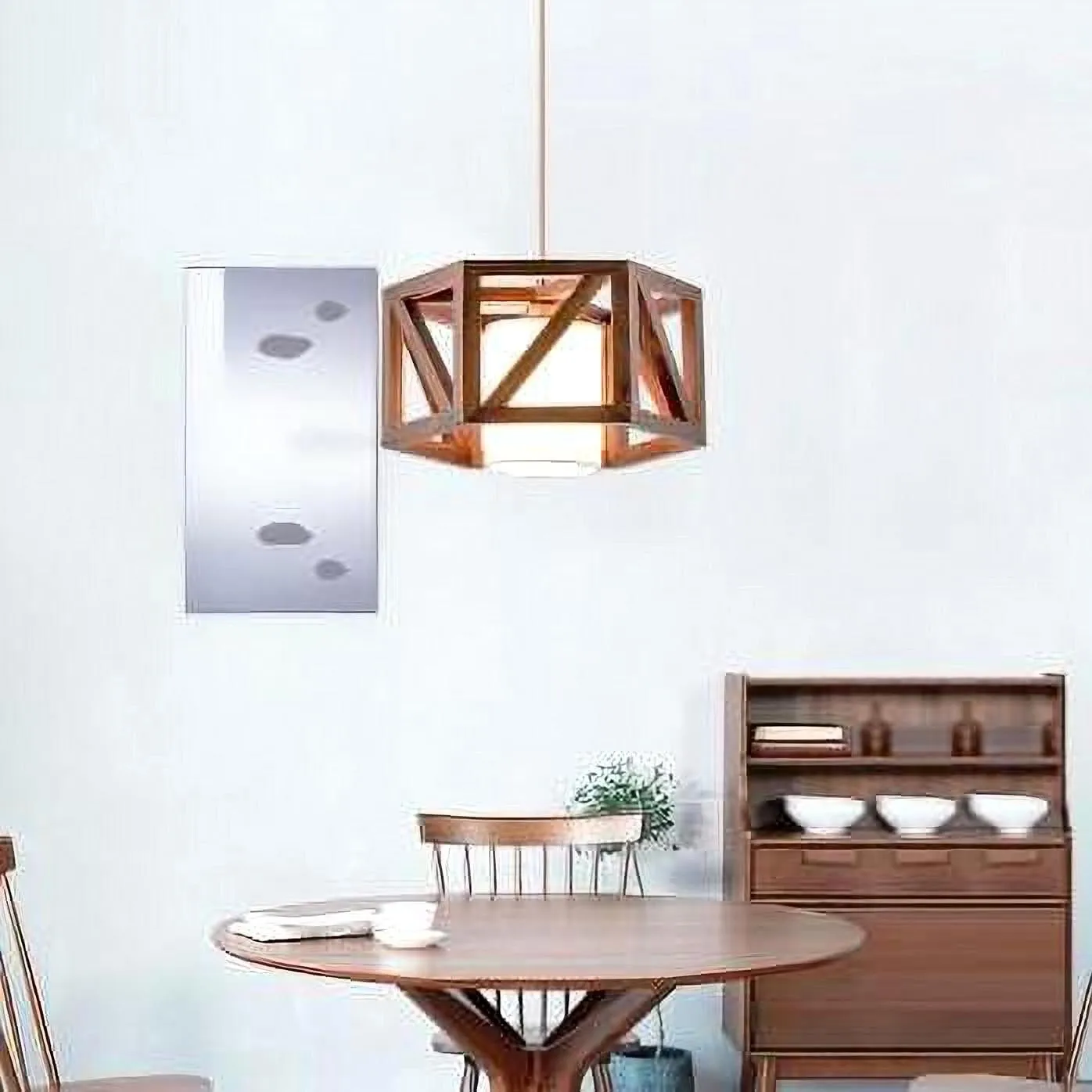 Lantern Wooden Pendant Light